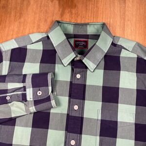 UNTUCKit Bonarda Men's L Reg Fit Green Buffalo Plaid Long Sleeve Button Down